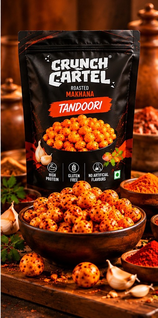 Crunch Cartel Tandoori roasted makhana pack